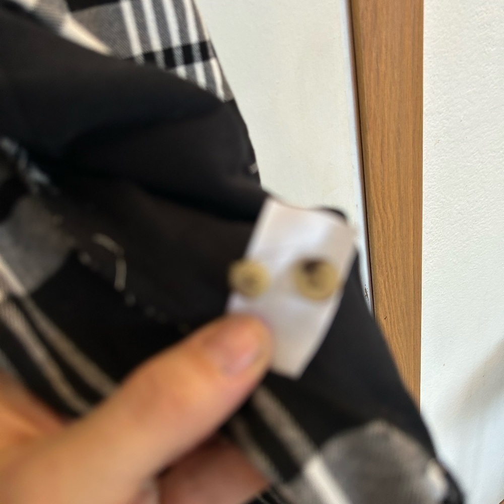 Jack’s girlfriend New York xxl black and white button up flannel - Picture 8 of 8